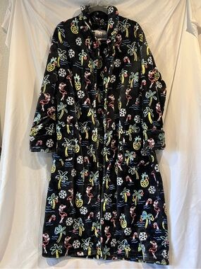 Chubbies Neon Lights Tropical Christmas Plush Fleece Robe
